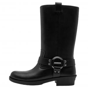 COACH Ботинки до колена Harness высотой 3 см женские black