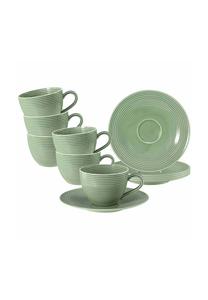 Зелёные кофейные чашки с блюдцами Beat Color Glaze 260 мл 6 шт Beat Seltmann Weiden