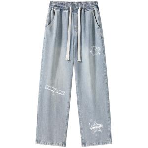 Джинсы Unisex Doraemon, черно-серые (на флисе)