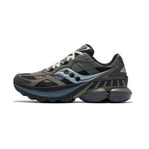 Низкие кроссовки для бега унисекс коричневый черный Saucony, коричневый серебристый