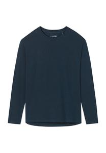 Пижамный топ Mix+Relax с длинными рукавами и круглым вырезом для женщин SCHIESSER, темно-синий