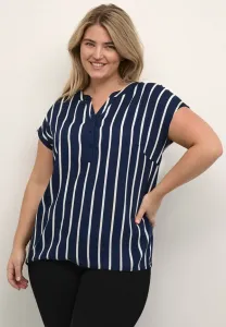 Блузка kcsida Kaffe Curve, Midnight Marine Chalk Stripe