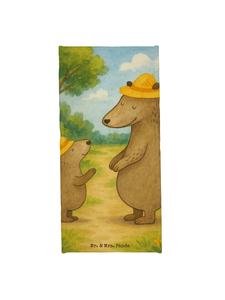 Mr. & Mrs. Panda Рисунок медведя в шапке из махровой ткани, без надписи, пастельно-желтого цвета