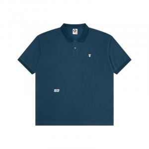 Хлопковая поло от A Bathing APE Aape, синий