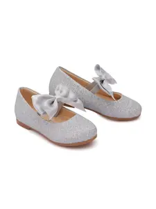 Балетки с бантом Tulleen, серебристый