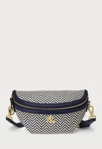 Большая кожаная сумка-ведро tasha, сумка через плечо. Lauren Ralph Lauren, Refined Navy/Soft White