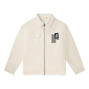 Куртка Vans Printing Embroidered lapel Zipper Long Sleeves Jacket Unisex White, белый
