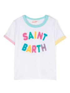 MC2 Saint Barth Kids футболка с махровым декором, белый