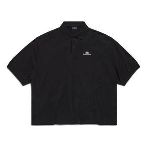 Поло Balenciaga Bb Classic Polo Shirt Oversized 'Black'
