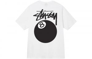 Белая футболка Stussy 8 Ball, Синий