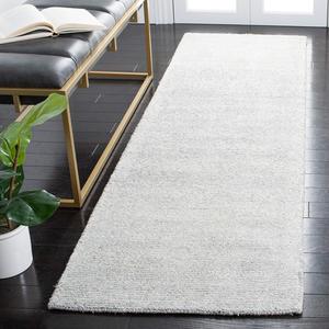 Ковер SAFAVIEH, 69 x 244 см, Himalaya Collection Runner, цвет Silver, ручной работы из шерсти и вискозы, идеален для помещений с высокой проходимостью в гостиной, спальне (HIM153G)