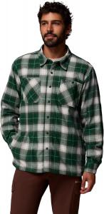 Columbia Men's Cornell Woods Fleece Lined Flannel, Rain Forest Lumberjack Tartan