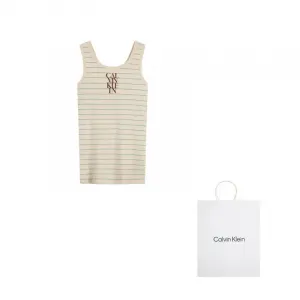 Calvin Klein Топ-майка Women's XE4 Stripes Ecru