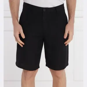 Льняные шорты стандартного кроя Armani Exchange, черный