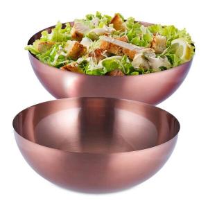 2 салатницы из нержавеющей стали диаметр 31,5 см Relaxdays, коричневый