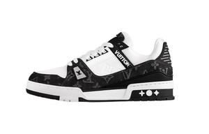 Кроссовки Lv Trainer 'Black Mesh Monogram With White' женские LOUIS VUITTON, черно-белые
