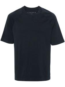 Хлопковая футболка с короткими рукавами реглан Circolo 1901, синяя