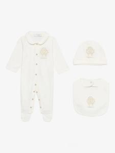 Пижама с вышитым логотипом Roberto Cavalli Junior, нейтральный