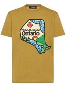 DSQUARED2 футболка Ontario, коричневый