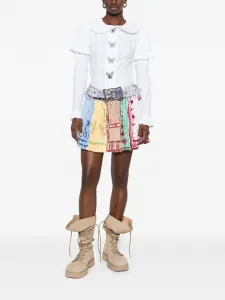 Рубашка с оборками и украшением в виде бабочки Chopova Lowena, белый