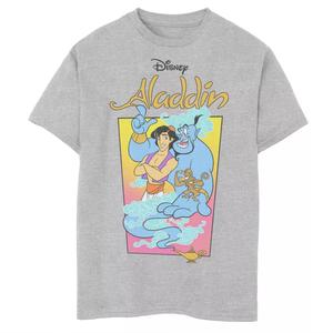 Футболка с плакатом и графическим рисунком «Джинн Абу» для мальчиков 8–20 лет Disney's Aladdin Disney