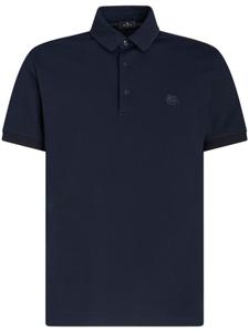 ETRO рубашка поло с вышивкой Pegaso, синий