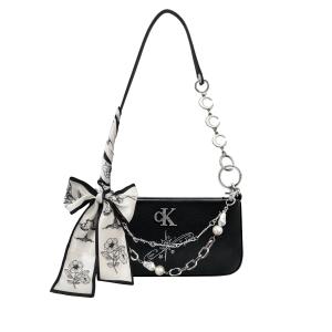 Calvin Klein Синтетический материал бесшумный туман городская сумка через плечо унисекс черный белый серый