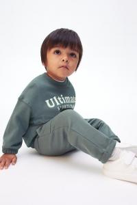 Спортивные штаны из трикотажной ткани H&M, зеленый