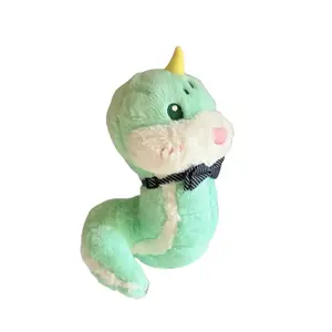 Плюшевая игрушка милая змейка 30 см OU DI PIG, зеленый