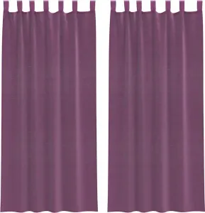 Шторы из вуали vidaXL с петлями, 2 шт., фиолетовые, 140x225 см