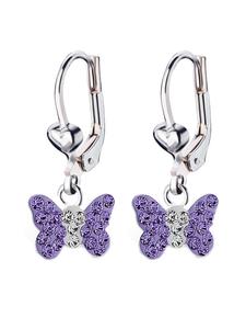 Schmuck23 Серебряные серьги-бабочки 925 пробы, 0,8 см x 1,0 см