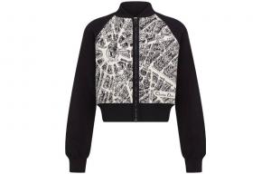 Укороченное пальто женское черное Dior