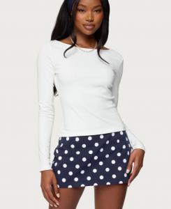 Женская блузка Savi с длинными рукавами и вырезом-лодочкой Edikted, White