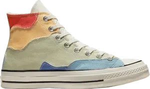 Кроссовки Converse Chuck 70 High Crafted Patchwork - Olive Aura, зеленый