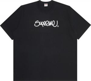 Футболка Supreme Handstyle Tee 'Black', черный