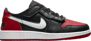 Кроссовки Air Jordan 1 Low Flyease GS Alternate Bred Toe, черный