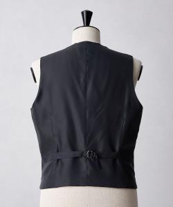 Пятипуговичный жилет из тасманской шерстяной габардины United Arrows, цвет Navy