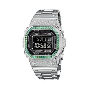 Часы Casio G-Shock Full Metal GMW-B5000 Series, арт. GMW-B5000-1A, серебристый/изумрудный