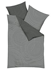 Jack Комплект постельного белья из фланели Jaro, 2 предмета, цвет оловянно-антрацитовый