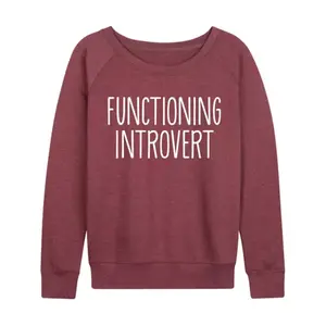 Женская удобная худи с длинным рукавом для интровертов Licensed Character, цвет heather maroon