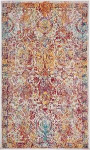 Ковер SAFAVIEH, 67 x 153 см, Crystal Collection, Light Blue & Orange, Oriental Distressed дизайн, без ворса и простой в уходе, идеален для помещений с высокой проходимостью: прихожая, гостиная, спальня (CRS505A)
