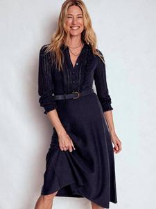 Платье Winifred с воланами из трикотажа Boden, Navy