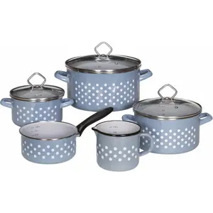 Набор эмалированных кастрюль Krüger Rügen, синий