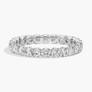 Кольцо «Вечность» с бриллиантом «Рыбий хвост» из платины (1 1/2 карата, чистота — HI / SI1-SI2) Blue Nile