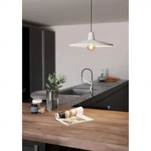 Подвесной светильник MINIERE E27, 1 шт., подвесной светильник, металл серого цвета, с патроном E27, Ø 42 см Eglo, черно-серый