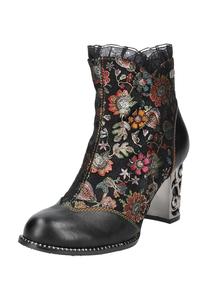 Кожаные/текстильные ботильоны LAURA VITA, черный