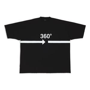 Футболка Balenciaga 360 Tubular T-Shirt Oversized 'Black', черный