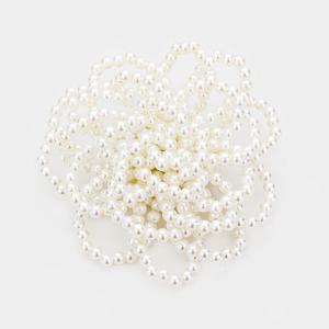 Маленькая брошь-цветок с жемчужным кластером Fashnzfab, кремовый