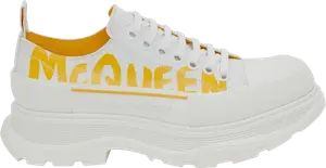 Кроссовки Alexander McQueen Tread Slick Lace-Up White Pop Yellow, белый