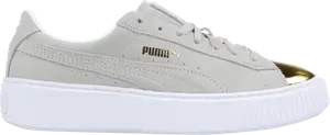 Кроссовки Puma Wmns Suede Platform White Gold, белый